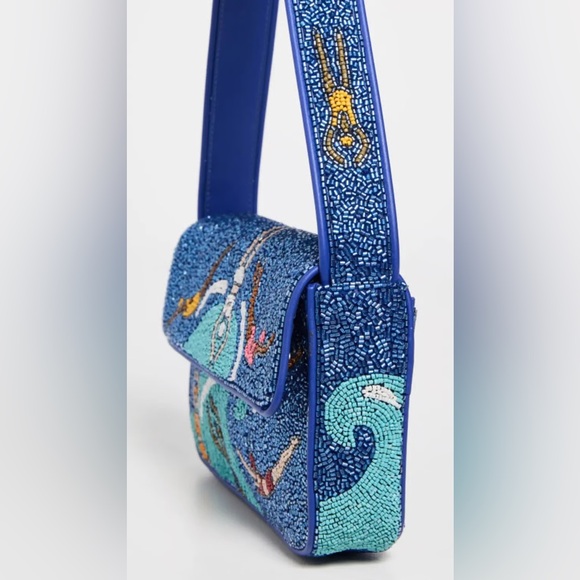 STAUD 🏊🏽‍♀️ Tommy Beaded Bag in Blue Swimmers - Picture 11 of 13